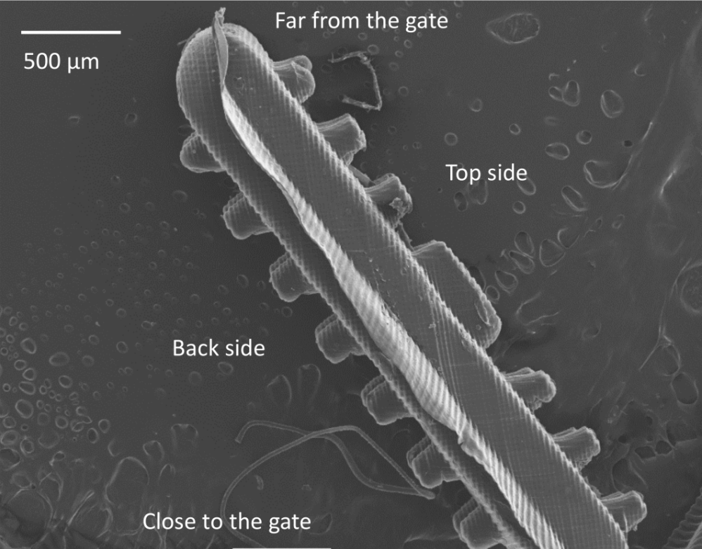 3D componet with micro pillars 2